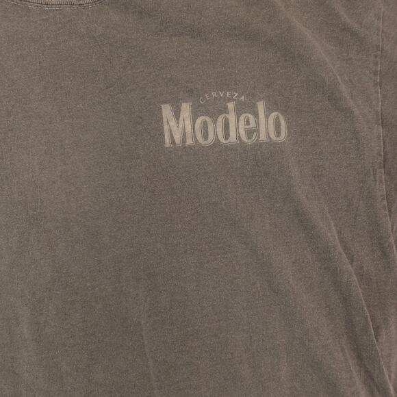 Modelo Short Sleeve Crew Neck Graphic T Shirt Mens Size Extra Large XL Gray - Picture 4 of 9